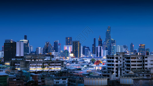 泰国首都曼谷城市夜景高清图片