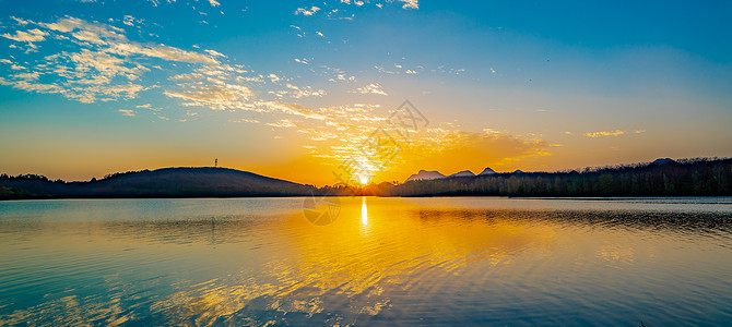 山河交融素材拍摄贵州山河日落日出唯美夕阳素材背景