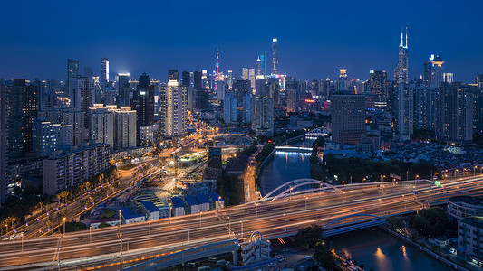上海城市夜景风光高楼高清图片素材