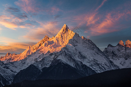 云雪山珠穆朗玛峰风光背景