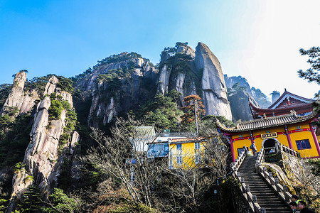 九华山风景区背景图片