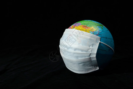 地球戴口罩戴口罩全球疫情蔓延背景
