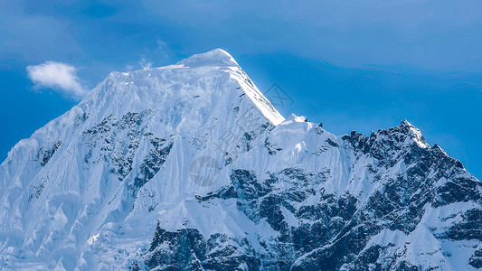 南迦巴瓦峰喜马拉雅山脉雪峰美景背景