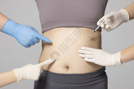手术减肥女性脂肪瘦身手术特写背景