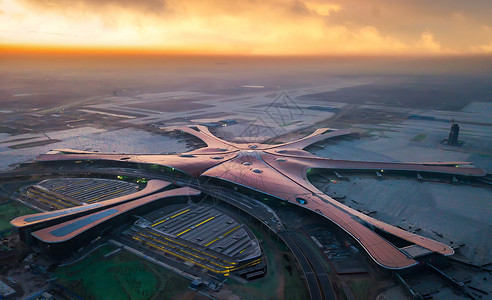 北京大兴机场建筑高清图片素材