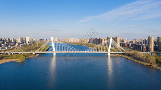 乌斯浑河沈阳浑河风光富民桥背景