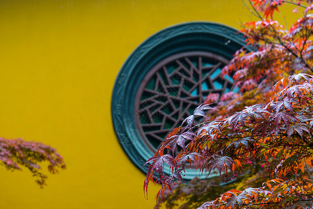 雨后古寺图片