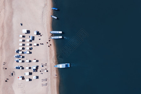 中国南海海南琼海博鳌玉带滩航拍背景