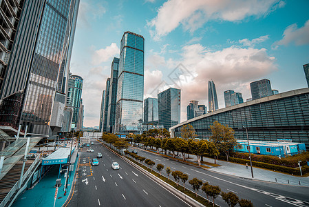 深圳福田区写字楼cdb建筑地标背景图片