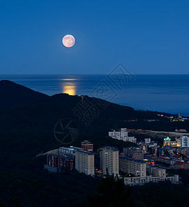 低首付大连海岸夜景风光背景