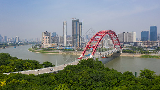 武汉汉江晴川桥背景图片