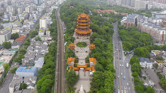 武汉黄鹤楼古建筑背景图片