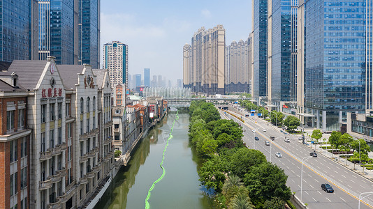 武汉城市风光楚河汉街背景图片