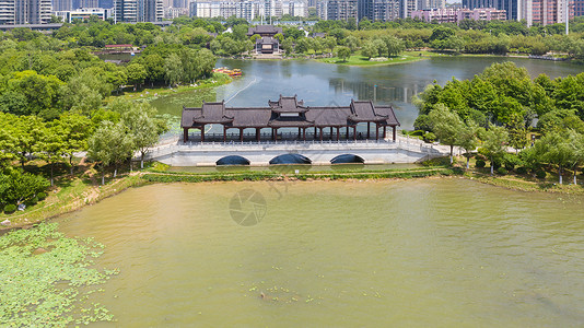 武汉城市风光沙湖景区背景图片