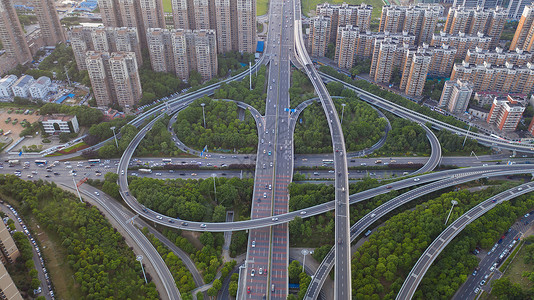 武汉城市风光红庙立交桥背景图片