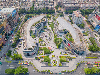 新城吾悦广场航拍广州地标天环广场背景