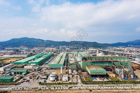 工业区里的工厂外观高清图片