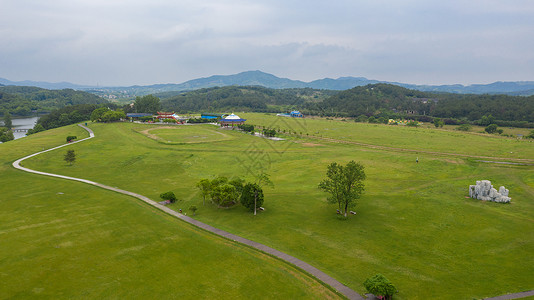 武汉黄陂木兰草原夏季风光背景