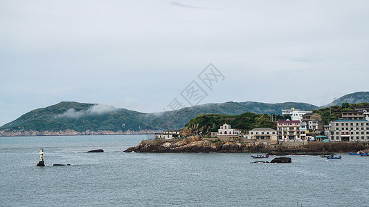 跳上湖浙江舟山东极岛风光背景