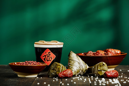 中国风端午节粽子背景图片