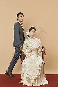 中式传统结婚照图片素材