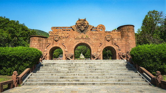 5A风景区花果山景区大门背景图片