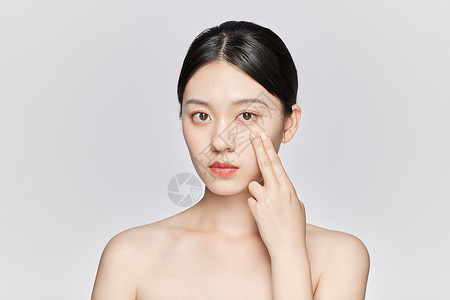 中国妆容美女美白护肤肌肤水润保养背景