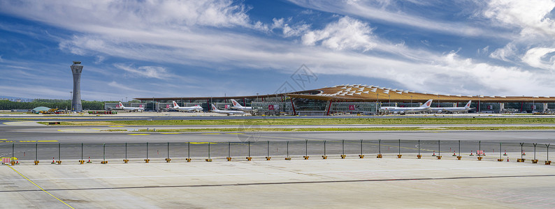 首都国际机场T3建筑高清图片素材