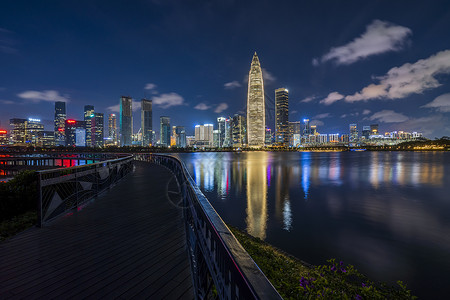 夜景深圳人才公园华润大厦高清图片