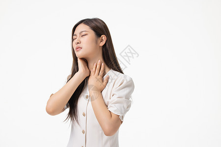 女性嗓子疼咽喉炎图片