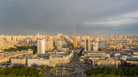 哈尔滨城市风光市中心高楼群黑龙江高清图片素材