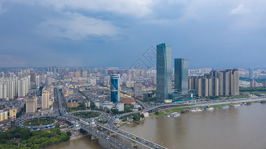 哈尔滨城市风光市中心高楼群高清图片