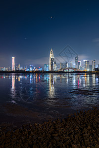 夜景深圳华润大厦背景图片