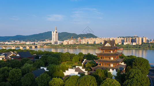 长沙橘子洲风光长沙旅游高清图片素材