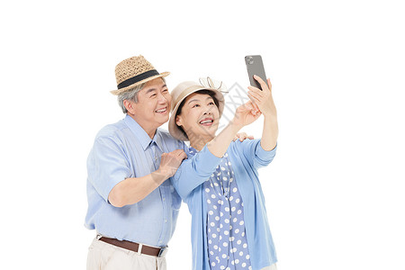 老年夫妻两人自拍合照图片