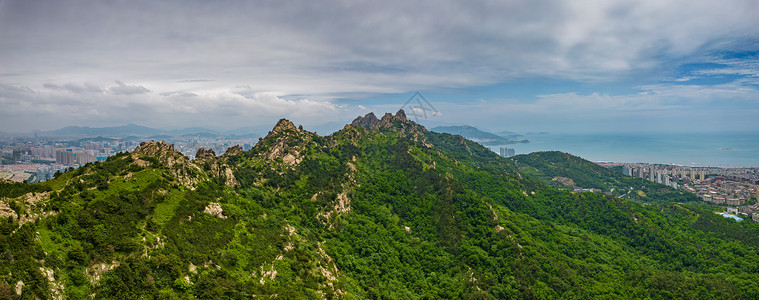 金山银山城市绿肺青岛浮山背景