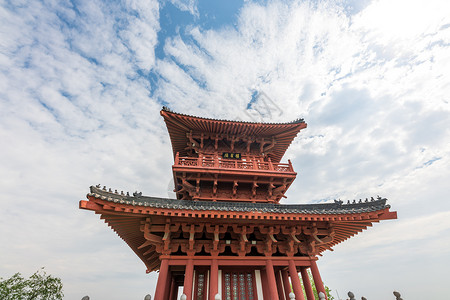 延安宝塔山公园摘星楼背景图片