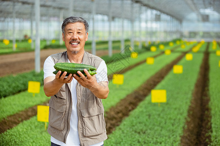 手捧着农作物的农民形象高清图片