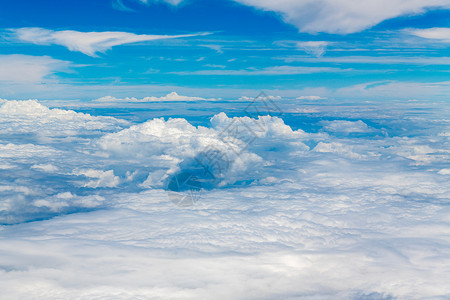 qq窗口素材飞机上空的云层背景