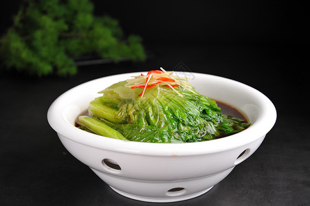 葱油西生菜   美食摄影图片