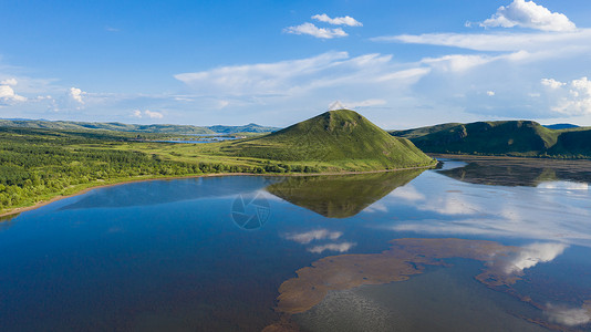 内蒙古多伦湖风光背景图片