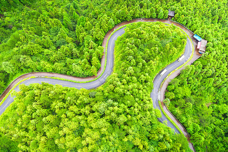 5A风景区明月山U型山路背景