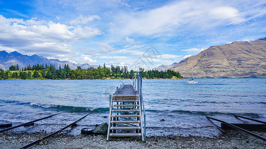 新西兰瓦卡蒂普湖风光高清图片