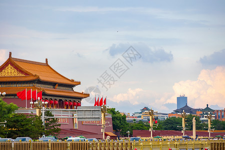 天安门广场景观背景图片