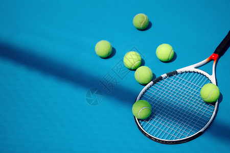网球网球比赛球场上的网球静物背景