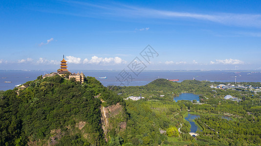 江苏南通狼山风光背景图片