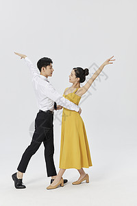 情侣双人舞蹈动作展示图片素材