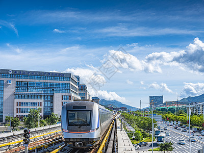 青岛地铁11号线与北京航空航天大学青岛研究院高清图片