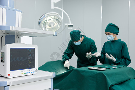 手术室的外科医生背景图片