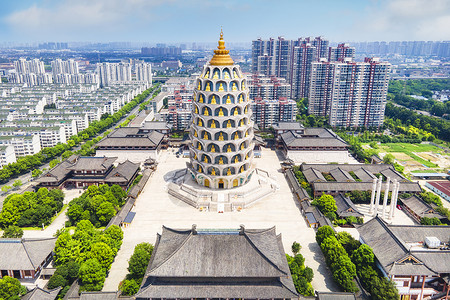 惠山禅寺5A风景区般若山常州宝林禅寺背景